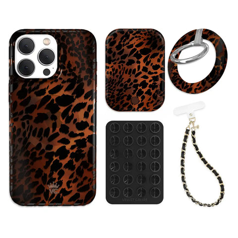 Leopard Tort iPhone Bundle Set - Grip