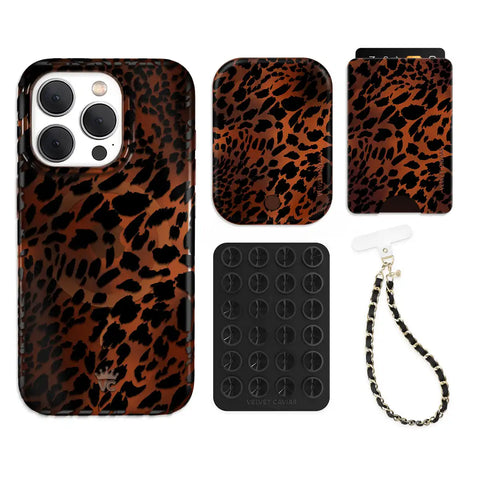 Leopard Tort iPhone Bundle Set - Wallet