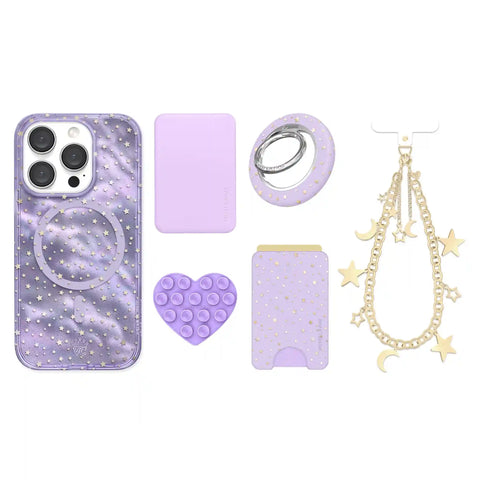 Lilac Celestial Stars iPhone Bundle Set