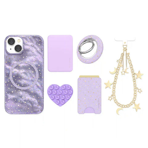 Lilac Celestial Stars iPhone Bundle Set
