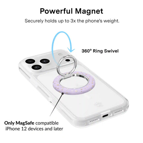 Lilac Celestial Stars MagSafe Grip Ring