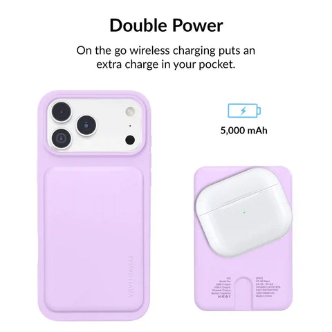 Lilac Gelato Slim Portable MagSafe Charger Power Pack