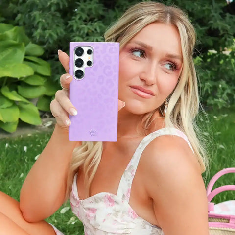 Lilac Leopard Samsung Case
