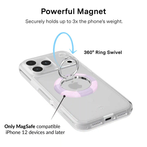 Lilac Vibe Checkered MagSafe Grip Ring