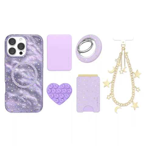 Lilac Celestial Stars iPhone Bundle Set