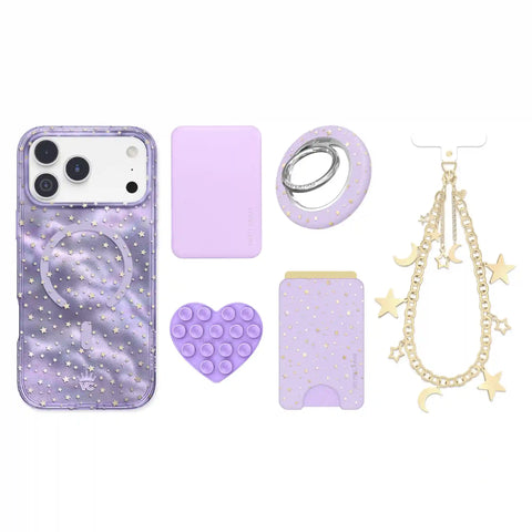 Lilac Celestial Stars iPhone Bundle Set