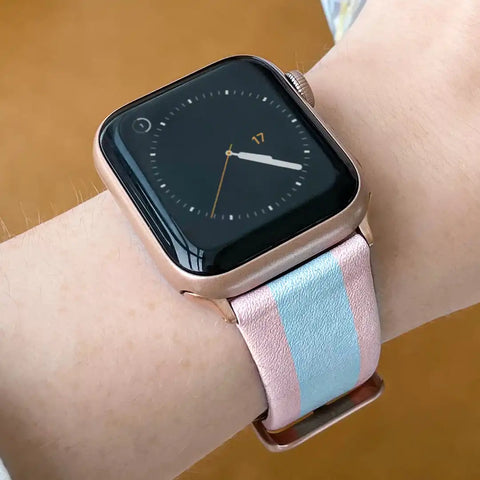 Pink & Blue Stripes Apple Watch Band