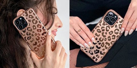 Bronze Chrome Leopard iPhone Case