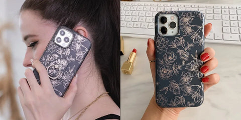 Floral Rose Gold Chrome Samsung Galaxy Case