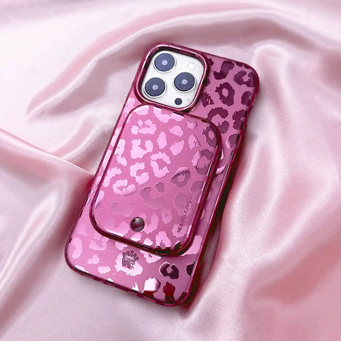 Pink Ruby Leopard Portable MagSafe Charger Power Pack