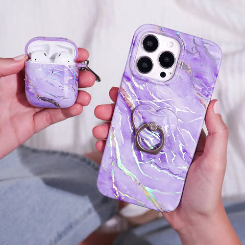 Purple Holo Moonstone AirPod Case