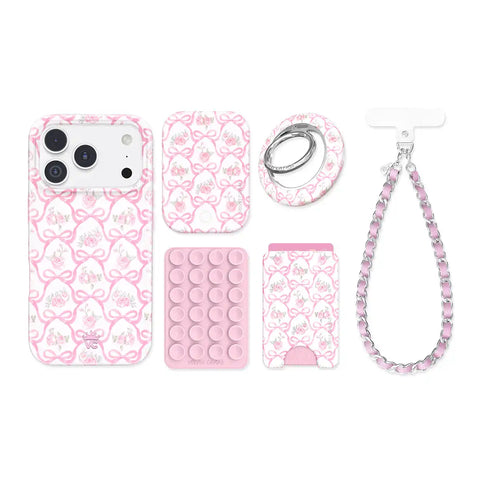 Lovely Pink Bows iPhone Bundle Set