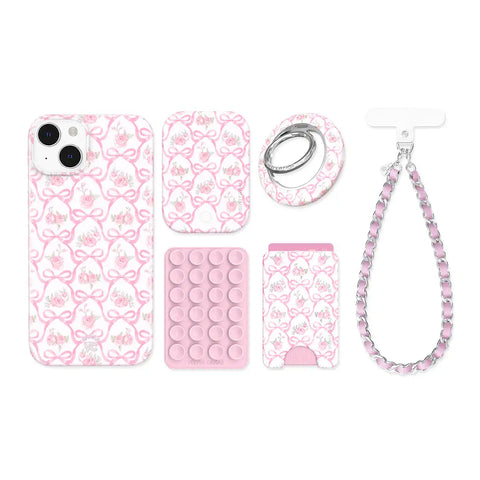 Lovely Pink Bows iPhone Bundle Set