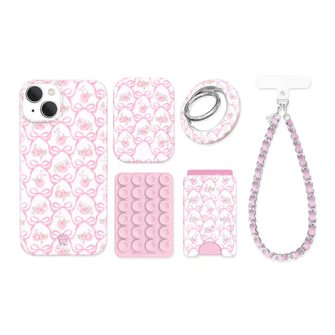 Lovely Pink Bows iPhone Bundle Set