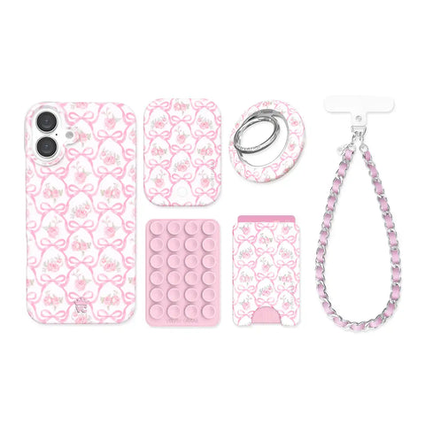 Lovely Pink Bows iPhone Bundle Set