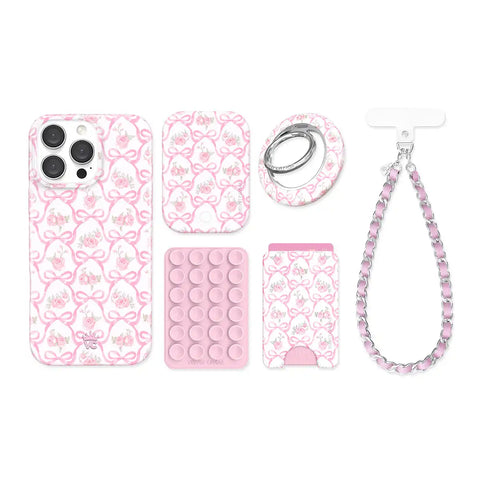 Lovely Pink Bows iPhone Bundle Set