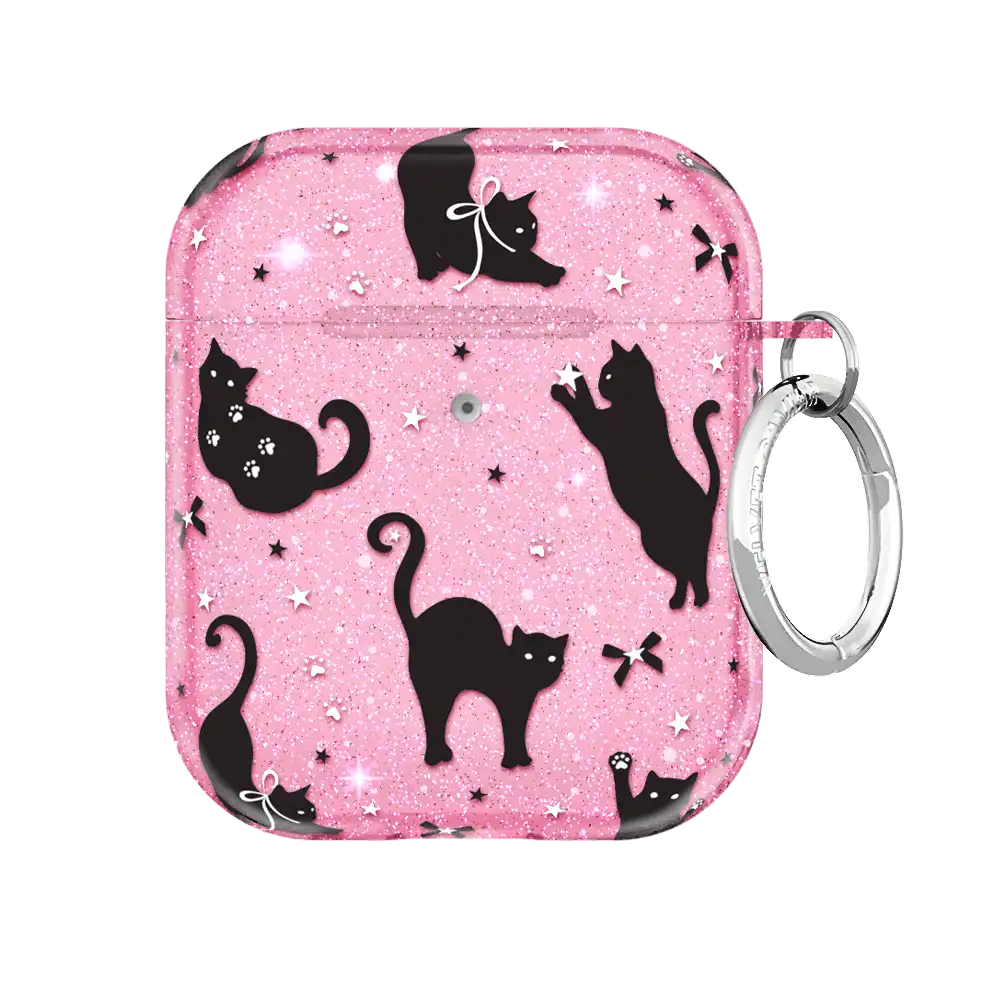 Lucky Kittens Glitter AirPod Case