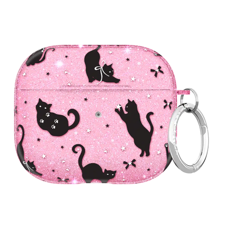 Lucky Kittens Glitter AirPod Case