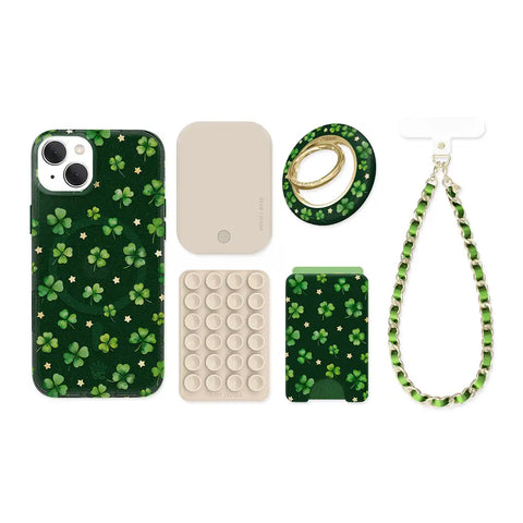Lucky Clover Glitter iPhone Bundle Set