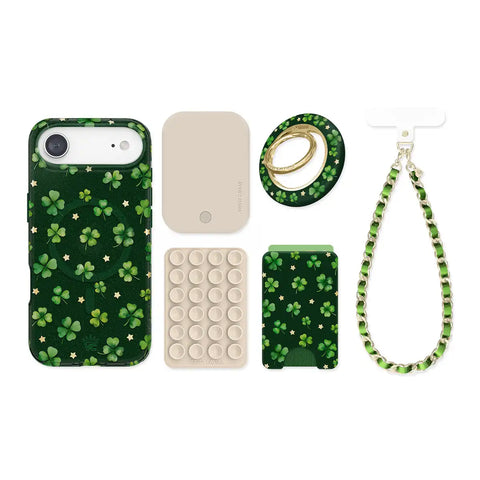 Lucky Clover Glitter iPhone Bundle Set