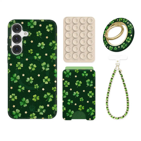 Lucky Clover Glitter Samsung Bundle Set
