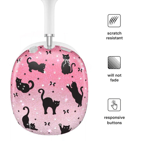Lucky Kittens Glitter AirPod Max Case