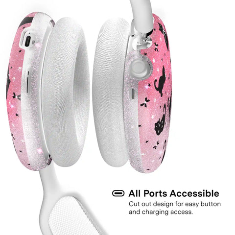 Lucky Kittens Glitter AirPod Max Case