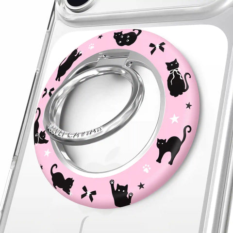 Lucky Kittens Glitter MagSafe Grip Ring