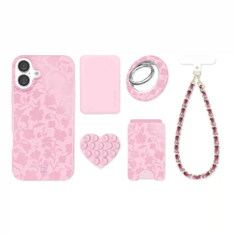 Magical Mauve Floral iPhone Bundle Set