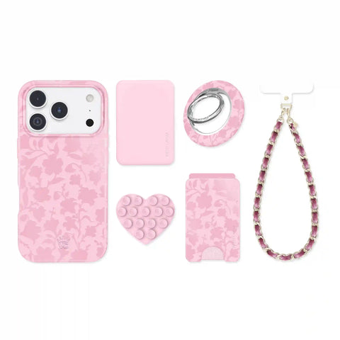 Magical Mauve Floral iPhone Bundle Set