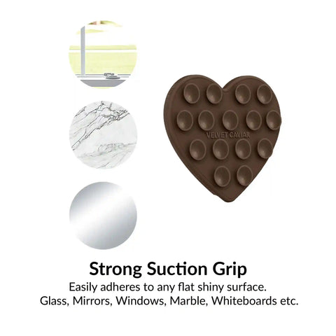 Espresso Brown Heart MagSafe MightyGrip