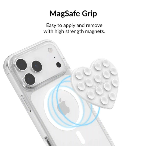 White Heart MagSafe MightyGrip