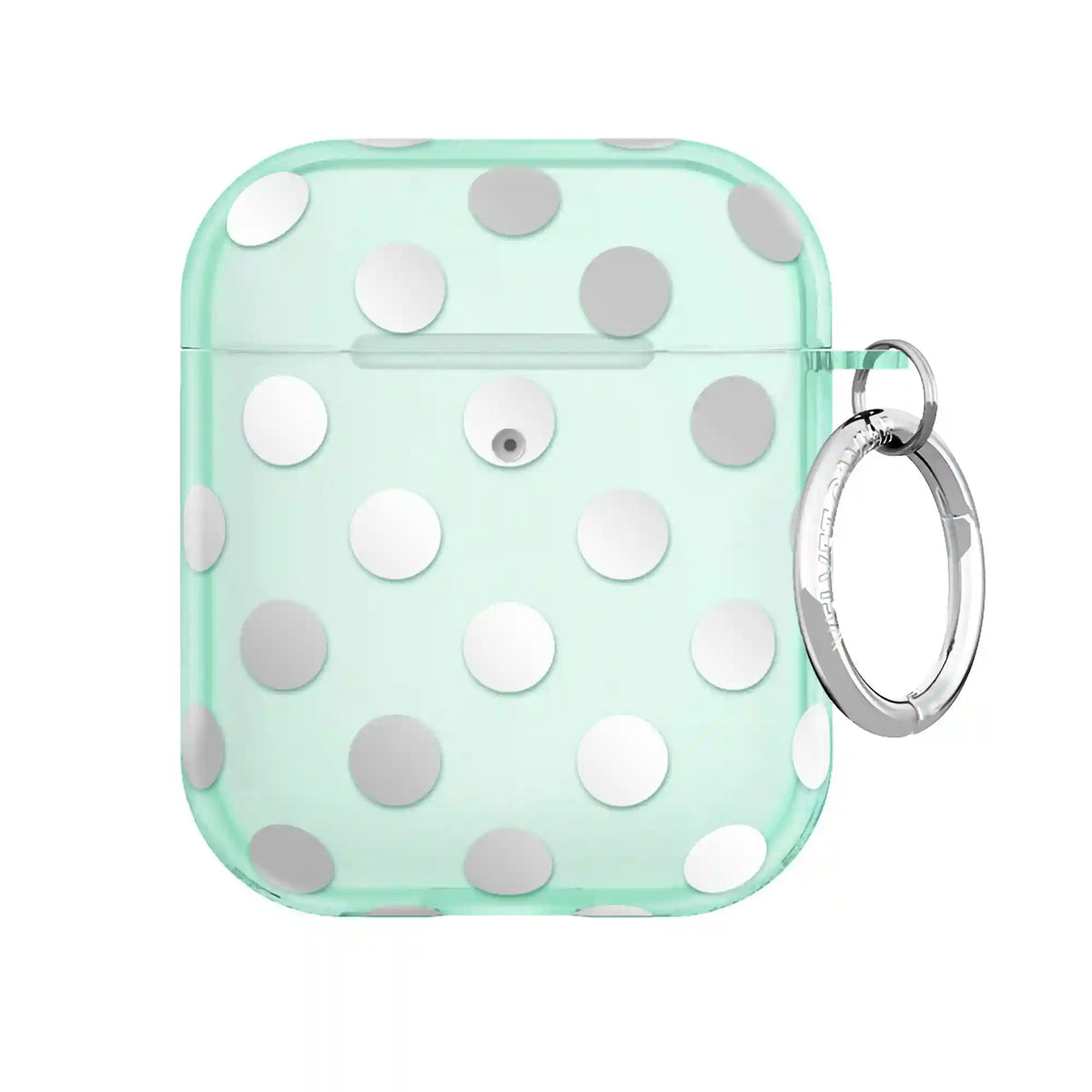 Mint Chrome Polka Dot AirPod Case