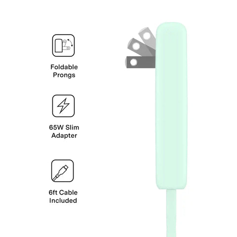 Mint Fast Charging Set, Dual Port Wall Adapter + 6ft USB-C Cable