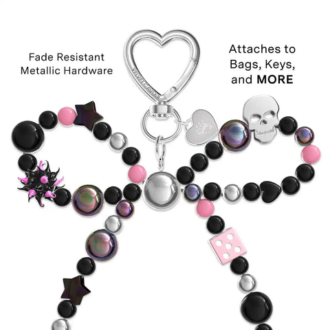 Gothic Bow Bag Charm