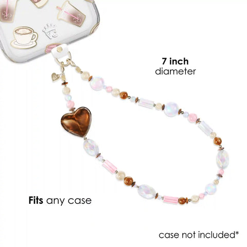 Espresso Stone Phone Charm