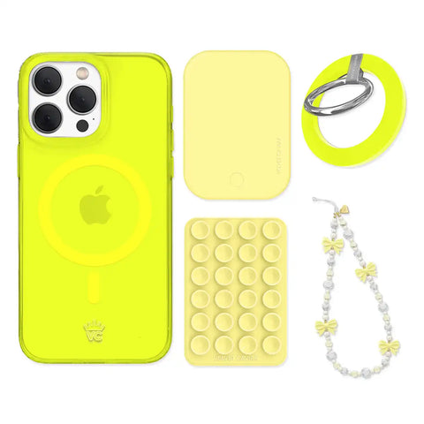 Neon Yellow iPhone Bundle Set - Grip