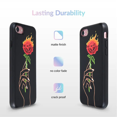 Neon Rose iPhone Case by Nessa