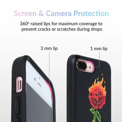 Neon Rose iPhone Case by Nessa