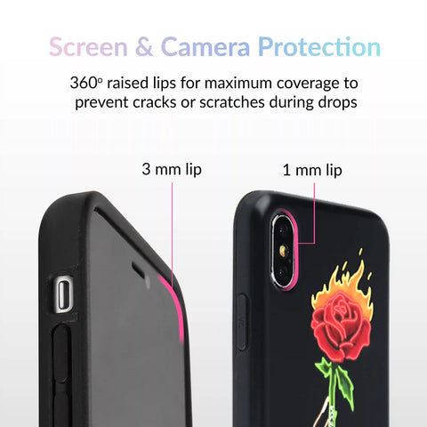 Neon Rose iPhone Case by Nessa