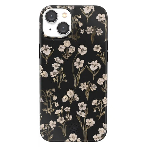 Nightbloom Gold Chrome Floral iPhone Case