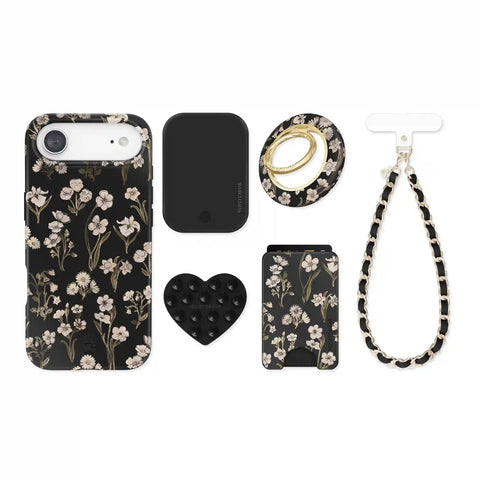 Nightbloom Gold Chrome Floral iPhone Bundle Set