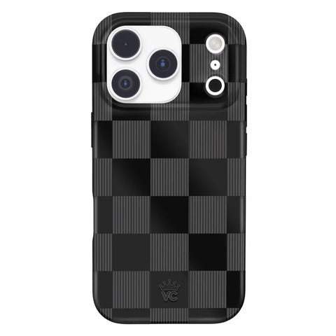 Noir Vibe Checkered iPhone Case
