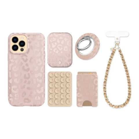 Nude Leopard iPhone Bundle Set