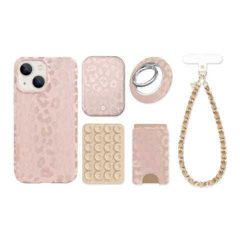Nude Leopard iPhone Bundle Set