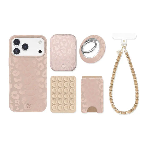 Nude Leopard iPhone Bundle Set
