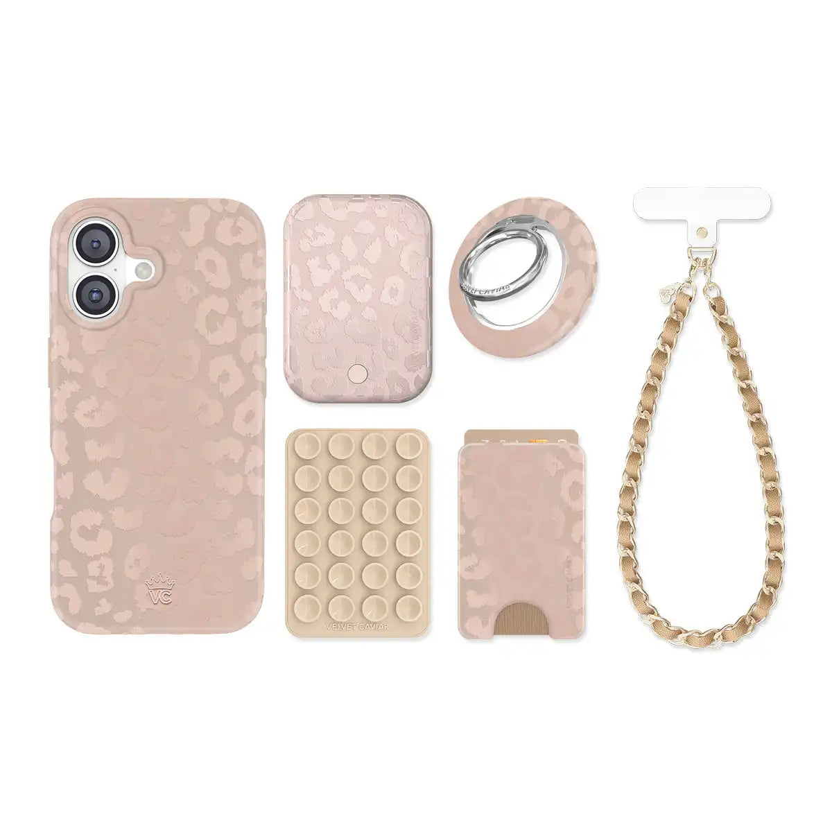 Nude Leopard iPhone Bundle Set