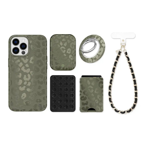 Olive Leopard iPhone Bundle Set