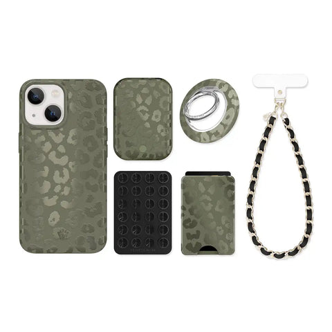 Olive Leopard iPhone Bundle Set