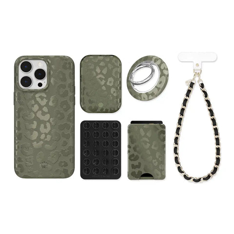 Olive Leopard iPhone Bundle Set